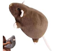 Chonky Rat Plush, Soft Chubby Rat Cushion for Sofa and Bed, Cozy Huggable Plush Pillow for Home Decor, Relaxation and Gift Giving (Brown, 90cm/35.4in)