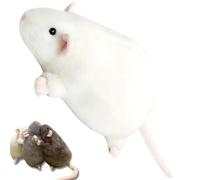 Chonky Rat Plush, Soft Chubby Rat Plush Cushion, Ultra-Soft Huggable Plush Pillow for Sofa, Bed & Home Décor, Cozy Decorative Plush Gift for Adults (White, 90cm/35.4in)