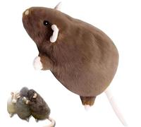 Chonky Rat Plush, Soft Chubby Rat Plush Cushion, Ultra-Soft Huggable Plush Pillow for Sofa, Bed & Home Décor, Cozy Decorative Plush Gift for Adults (Brown, 35CM/13.8IN)