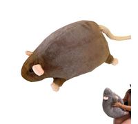 Chonky Rat Plushie - Soft Stuffed Fat Rat Toy, Cute Chubby Mouse Plush for Kids & Adults, Cozy Huggable Animal Pillow, for Home & Office Décor (No Sound) (Brown 50cm)