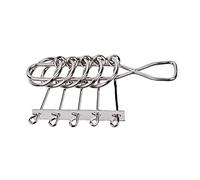 Chonor Mini Brain Teasers Metal Wire Puzzle Set IQ Test Mind Game Logic Educational Intelligence Toy for Adults and Kids (5 Rings Puzzle)