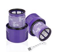Chonphan Replacement Filter V10 for Dyson V10 Cyclone Animal Absolute Motorhead Total Clean SV12 Series Hoover Vacuum Cleaner with Cleaning Brush, Replaces # DY-969082-01 (2pcs)