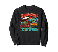 Choo-Choo I'm Two Train 2nd Birthday 2 Years Old Sweatshirt