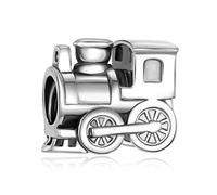 Choo Choo Train Engine Travel Charm Genuine 925 Sterling Silver Bead fits European Charms Bracelet Jewelry