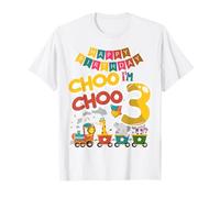 Choo Choo Train I Am Three Idea For Kids & 3rd Birthday T-Shirt