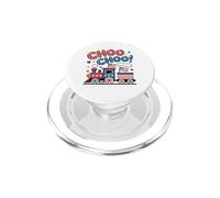 Choo Cute Train 4th July Toddler Boy American Flag Patriotic PopSockets PopGrip for MagSafe