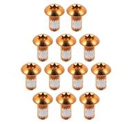 Chooee Bike Disc Brake Rotor Bolts M5x10mm,12pcs Bicycle Rotors Screw for MTB/Mountain Bike Orange