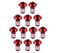 Chooee Bike Disc Brake Rotor Bolts M5x10mm,12pcs Bicycle Rotors Screw for MTB/Mountain Bike Red