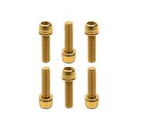 Chooee Bike Stem Bolts 6PCS, M5 x 18mm Stem Bolts Screw For MTB/Mountain Bike/Road Bicycle，Gold