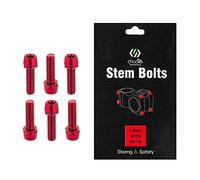 Chooee Bike Stem Bolts 6PCS, M5 x 18mm Stem Bolts Screw For MTB/Mountain Bike/Road Bicycle Red