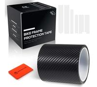 Chooee Carbon Fiber Pattern Bike Frame Protection Tape,Black Bicycle Frame Protector 3m(4"x118") for Top/Down Tube/Chains,Bicycle Protective Film Stickers anti-scratch for ebike/MTB/Road Bike
