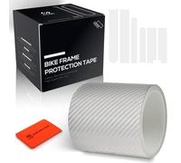 Chooee Carbon Fiber Pattern Bike Frame Protection Tape,Semi-transparent Bicycle Frame Protector 3m(4"x118"),Bicycle Protective Film Stickers anti-scratch for ebike/Mountain Bike/Gravel/MTB/Road Bike