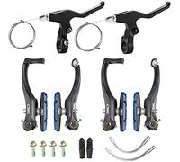 Chooee Mountain Bike Linear V-Brake Set, Bicycle Front and Rear V-Brakes,black/blue