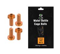 Chooee Water Bottle Cage Bolts M5 x 12mm,4pcs Water Bottle Holder Screws for MTB,Mountain Bike,Road Bicycle Orange