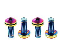 Chooee Water Bottle Cage Bolts M5 x 12mm,4pcs Water Bottle Holder Screws for MTB,Mountain Bike,Road Bicycle Rainbow