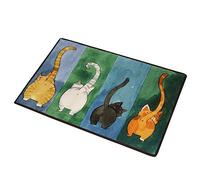 CHOOLD Cute Cat Butt Bedroom Area Rug, Cat Carpet,Cat Tail Non-Slip Absorbent Doormats for Bedroom Living Room Kitchen Bathroom