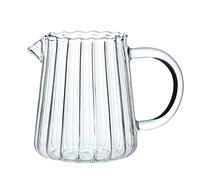 CHOOLDljm Elegant Wave Shaped Crystal Glass Creamer Coffee Milk Creamer Pitcher/Serving Pitcher/Sauce Pitcher/Milk Creamer Jug for Kitchen 15oz