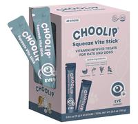 Choolip Squeeze Vita Stick Lickable Cat and Dog Treats, 49-Count Eye Support Variety Pack, Chicken and Tuna with Lutein, Omega-3 and Grapeseed Extract