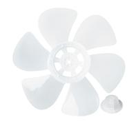 Choomomo 12 Inch Plastic Fan Blade Replacement With Nut Cover - 3,5,6,7 Leaves Universal For Pedestal, And Table Fans White 6-blade One Size