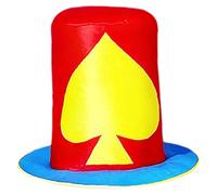 Choomomo Assorted Pattern Funny Party Top Hats Novelty Crazy Hats Dress Up Costume Hat Photo Booth Props For Adults Red One Size