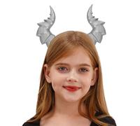 Choomomo Halloween Evil Horn Hair Clips Small Horror Demon Goth Ear Hairpins Hair Barrettes Accessories For Cosplay Silver Type D One Size