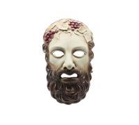 Choomomo Realistic Roman Mask Party Latex Head Sculpture | Sturdy Durable,Handmade in Greece,3d Mask,Lightweight,Adjustable Strap,Gr od Face Covering,Dionysus Headgear