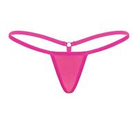 Choomomo Women's Sexy Low Waist Micro G-String Thong Briefs Panty Underwear T-Back Panties Swimwear Hot Pink One Size