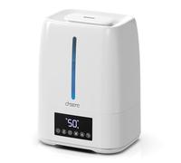 Chooone 6L Top Fill Ultrasonic Humidifier - Cool and Warm Mist for Bedroom, Baby, Large Rooms & Plants, Smart Humidity Control, Aroma Diffuser, Night Light, 12H Timer, Quiet, White