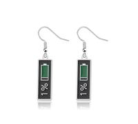 CHOORO Battery Earrings Battery Percentage Earrings Social Battery Low Battery Fully Charged Gift for Her, Metal, No Gemstone