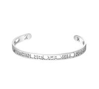 CHOORO Christian Gift Religious Psalm 46:5 God is Within Her She Will Not Fall Hollow Out Patterns Bracelet Bible Verse Gift For women, Stainless Steel, no gemstone