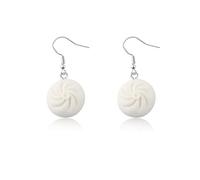 CHOORO Cute Steamed Stuffed Bun Charm Earrings Gift For Cooking Lover Chef Gifts, Stainless steel and alloy, No Gemstone