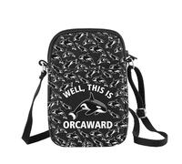 CHOORO Funny Killer Whale Gift Orca Themed Gift Well This Is Orcaward Shoulder Bag Orca Lover Gifts Whale Crossbody Bag, Orcaward B