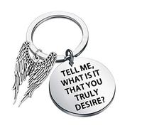 CHOORO Lucifer Inspired Jewelry Tell Me What is That You Truly Desire Keychain Funny Devil Gift For Fans (Truly desire K)