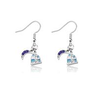 CHOORO Tiny Blue Sailboat Earrings Nautical Jewelry Sail Boat Vacation Jewelry Sailor Gift, Metal, No Gemstone