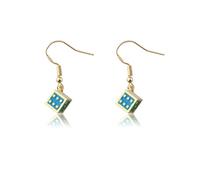 CHOORO Tiny Multi-Coloured Dice Earrings Gambling Dice Earrings Lucky Dice Gift, Stainless steel and alloy, No Gemstone