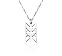 CHOORO Viking Jewelry Web of Wyrd Necklace, Stainless Steel Pendant, Unisex Adult Necklace of Destiny, No Gemstone