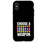 Choose A Weapon Colorful Bingo Fun Art Case for iPhone X/XS