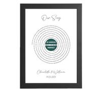 Choose Any Song - Personalised Spiral Record Print for Weddings, Anniversaries, and Birthdays - Choice of colours