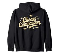 Choose Compassion Lotus Yoga-Inspired Mindfulness Apparel Zip Hoodie