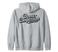 Choose Compassion Yoga Circle Design Meditation Apparel Zip Hoodie