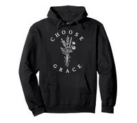 Choose Grace Christian Wildflower Jesus Religious Faith Pullover Hoodie