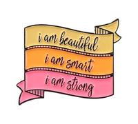 Choose Happy - Enamel Pin With Focus On Good Love, You Are Worth It, Normal, Non-precious metal