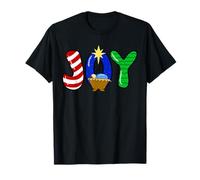 Choose Joy Christmas Manger Baby Jesus Nativity Joy Pajamas T-Shirt