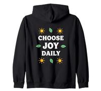 Choose Joy Daily Positive Vibes Inspirational Quote Zip Hoodie