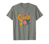 Choose Joy Inspirational Retro Print for Positivity Lovers T-Shirt, Men, Olive Heather, 3X-Large