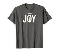 Choose Joy Inspirational Typography Uplifting T-Shirt, Men, Asphalt, 3XL