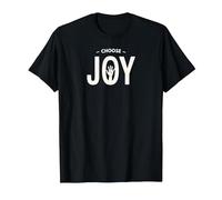 Choose Joy Inspirational Typography Uplifting T-Shirt, Men, Black, 3XL