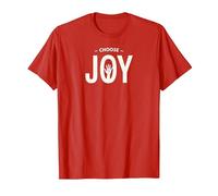 Choose Joy Inspirational Typography Uplifting T-Shirt, Men, Red, 3XL