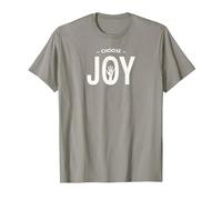 Choose Joy Inspirational Typography Uplifting T-Shirt, Men, Slate, 3XL