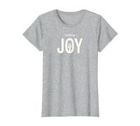 Choose Joy Inspirational Typography Uplifting T-Shirt, Women, Heather Grey, Large